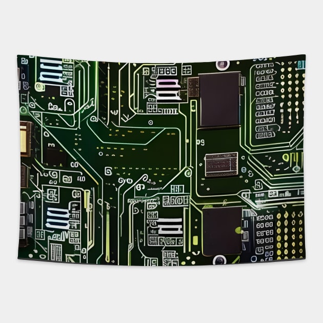 Electronics Tapestry by AlienMirror