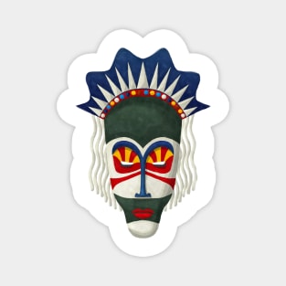 Watercolor tribal mask Magnet