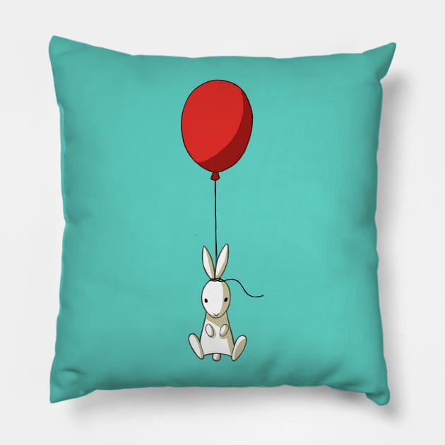 Balloon Bunny Pillow by Freeminds