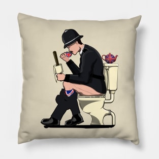 British Policeman on the Toilet Pillow