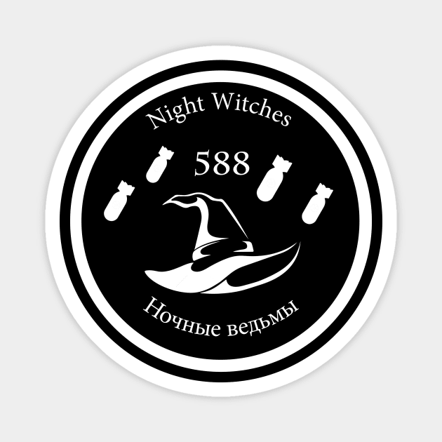 588th BOMBER NIGHT WITCHES LOGO Magnet by theanomalius_merch