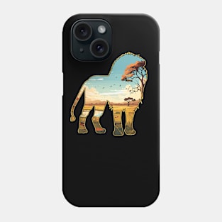 Lion Savanna Landscape - For Lion Lovers Phone Case