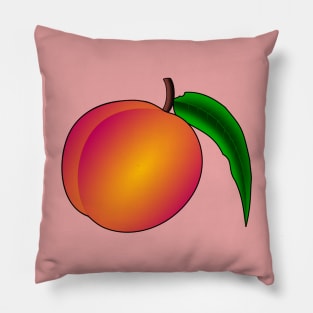 Peach Illustration Pillow