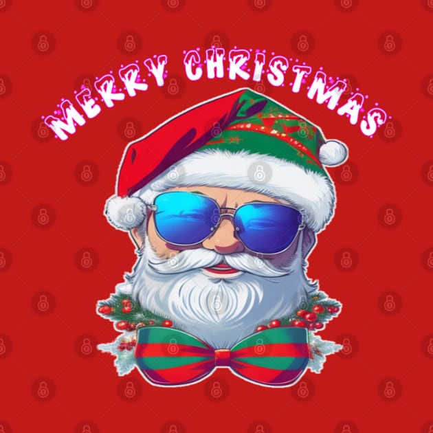 cute Santa Claus in sunglasses by sukhendu.12