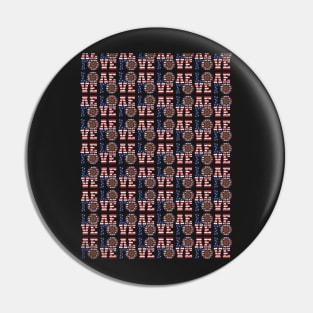 American love all over print Pin