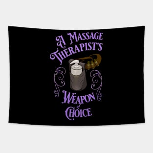 A Massage Therapist's Weapon of Choice Meme Tapestry