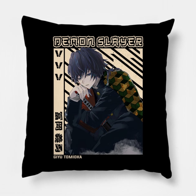 Giyu Tomioka - Demon Slayer Pillow by Otaku Emporium