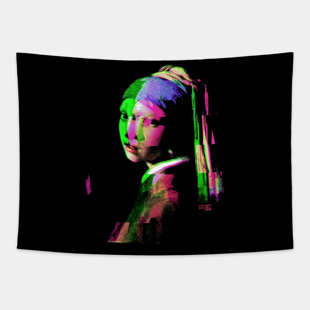 Girl With A Pearl Earring Tapestry by SpottydoggCreatives