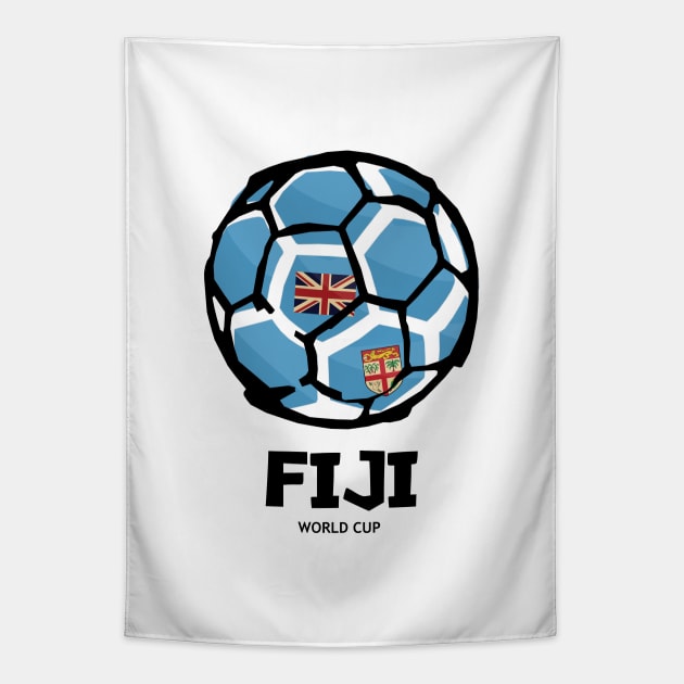 Fiji Football Country Flag Tapestry by KewaleeTee