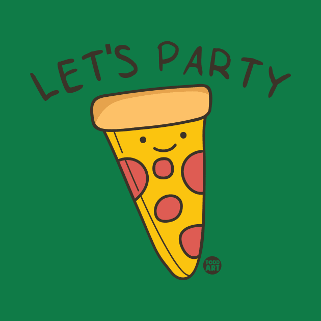 PARTY PIZZA by toddgoldmanart