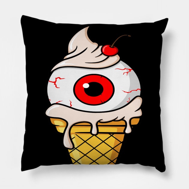 halloween eye on ice cream Pillow by NAYAZstore