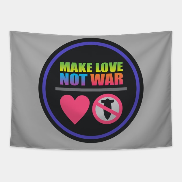 Make Love Not War Tapestry by Dale Preston Design