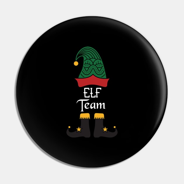 Elf Team Matching Family Group Christmas Party Pajama Pin by Gufbox