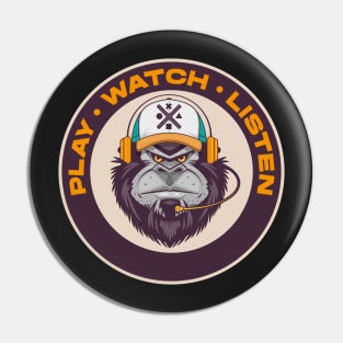 Play Watch Listen Pin