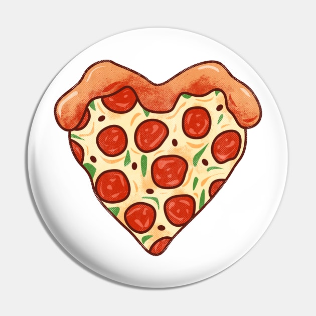 I Heart Pizza Pin by DANDINGEROZZ