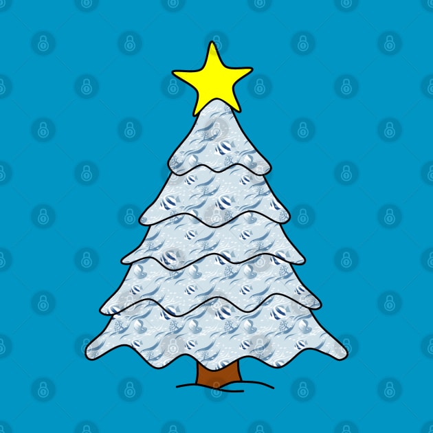 Blue fish Christmas tree by Nicostore