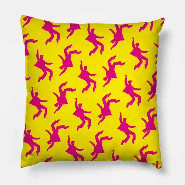 Pink Elvises Pattern Pillow by XOOXOO