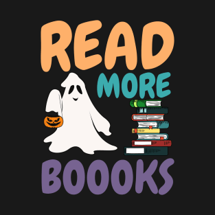 Read More Boooooks Halloween Ghost T-Shirt