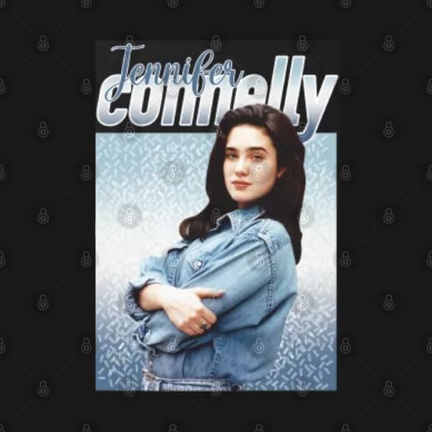 Jennifer Connelly // 80s Blue Vintage Aesthetic Style // T-Shirt by Almer