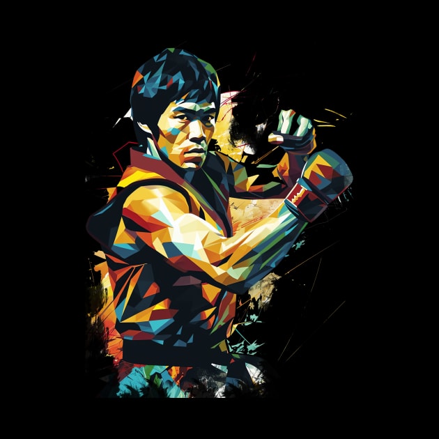 Bruce lee kung fu WPAP Art by CollSram