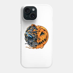 Spooky Pumpkin Skull Halloween Simple Costume Gift Phone Case