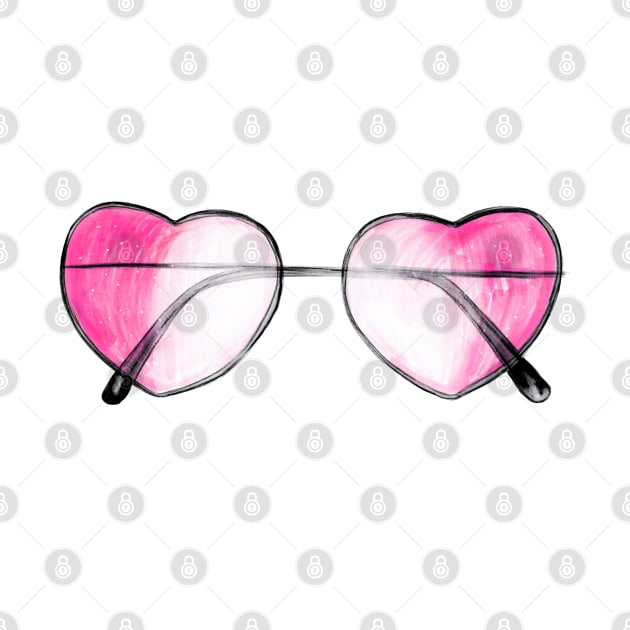 Pink Heart Sunglasses by Svetlana Pelin