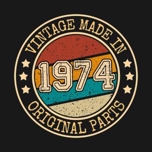 46th Birthday Gift, Vintage 1974, Retro Birthday 46 Years Old T-Shirt