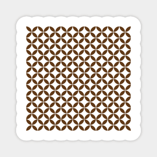 Retro Circles and Diamonds Brown 2 Magnet