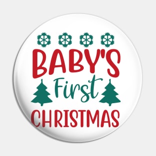 Babys First Christmas Pin