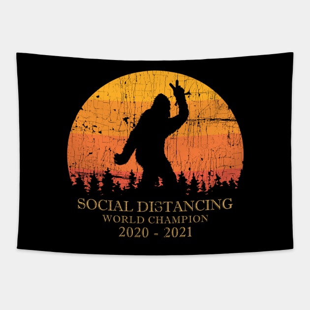 Social Distancing World Champion 2020 - 2021 🥇 ✅ Tapestry by Sachpica