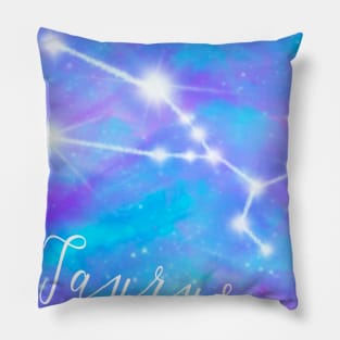 Taurus zodiac sign, Taurus constellation in galaxy sky Pillow