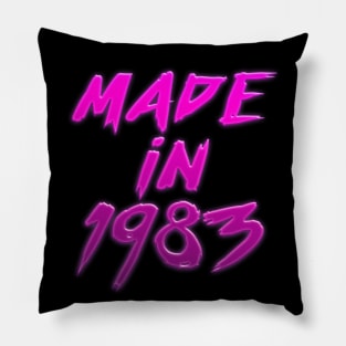 Made In 1983 //// Retro Birthday Design Pillow