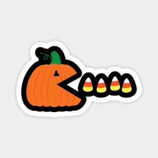 Halloween Pumpkin eating candy corn Magnet