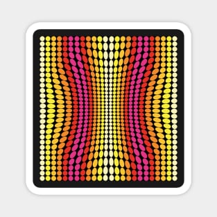 Dots color yellow, orange, red Magnet