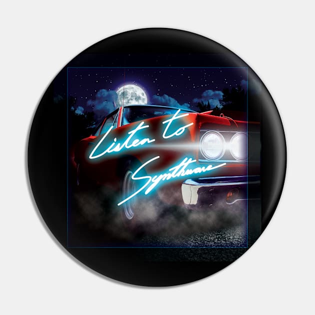 Listen to Synthwave - Night Drive Pin by patrickkingart