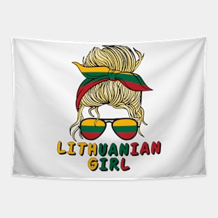 Lietuva Lithuania Flag Girls Lithuanian Girl Kids Tapestry