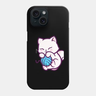 Cute little white cat Phone Case