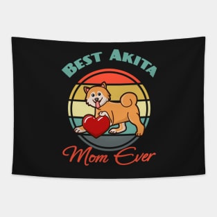 Best Akita Inu Mom Mama Ever Dog puppy Lover Cute Mothers Day Tapestry