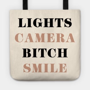 Lights Camera B Smile Tote