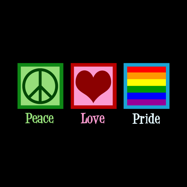 Peace Love Gay Pride by epiclovedesigns