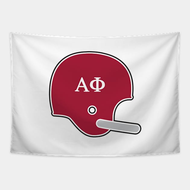 Alabama Alpha Phi Retro Helmet Tapestry by Rad Love