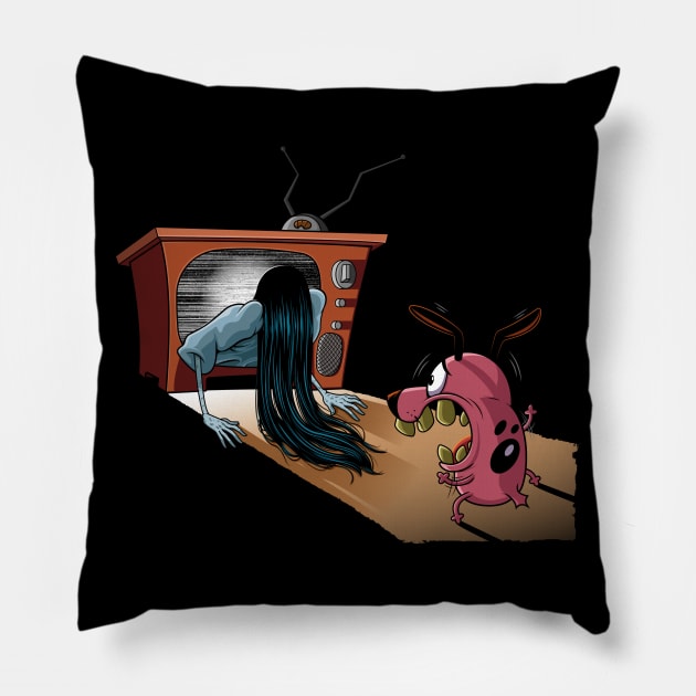 Samara comes to Nowhere Pillow by Angel_Rotten