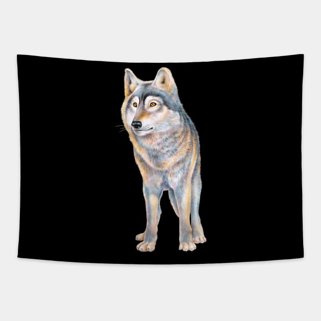 Wolf Tapestry by Tim Jeffs Art