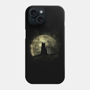 Cat and Moon Phone Case