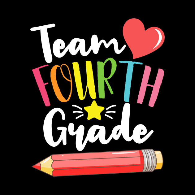 Team Fourth Grade Cute Back To School Gift For Teachers and Students by BadDesignCo