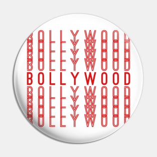 Bollywood Hindi Indian Movies Repeating Red Text Gift Pin