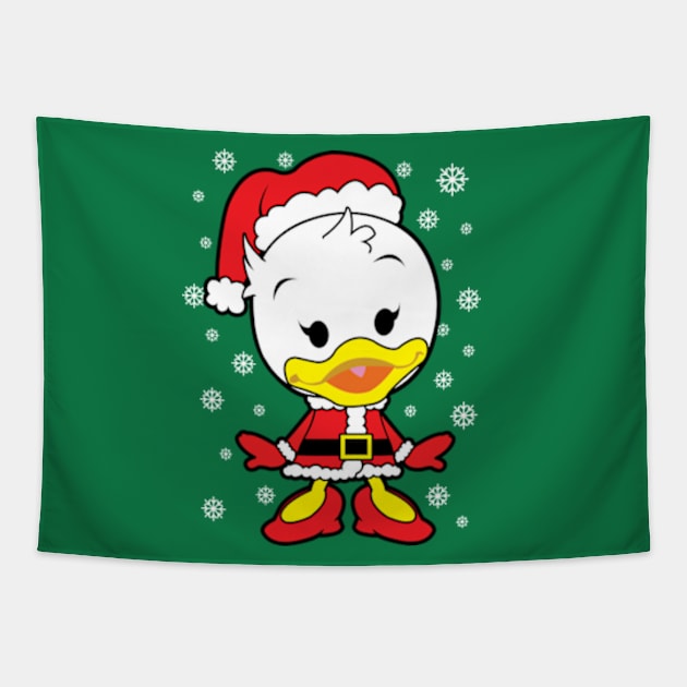 Daisy Duck Christmas Tapestry by mighty corps studio