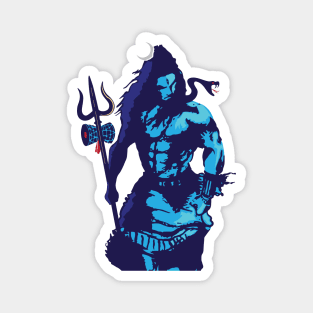 Lord Shiva Art Angry Trishul Mahadev Maha Shivratri Magnet