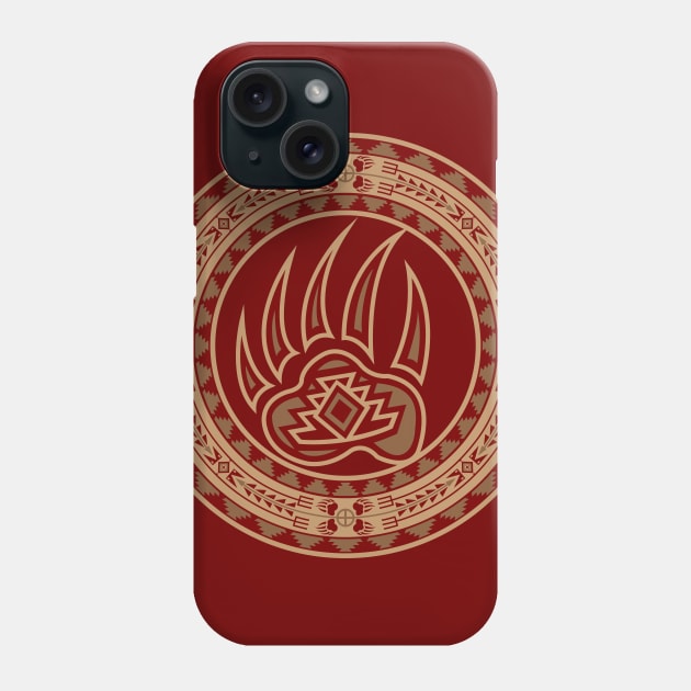 Bear Spirit (Maroon) Phone Case by melvinwareagle