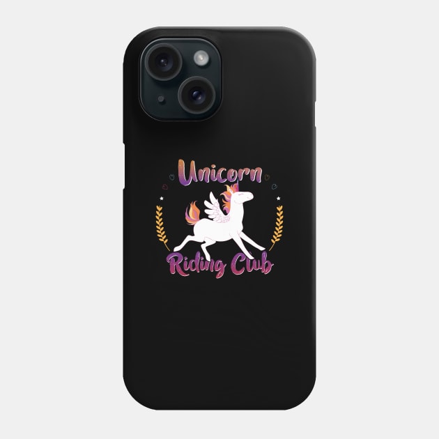 Girls Unicorn Riding Club - Gift Funny Girls Horse Riding Unicorn Phone Case by giftideas